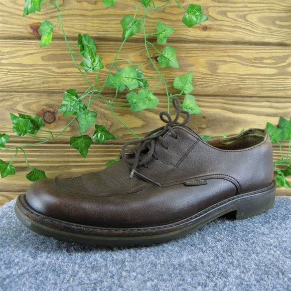 Mephisto Men Derby Oxfords Shoes Brown Leather Lace Up Size 9.5‎ Medium